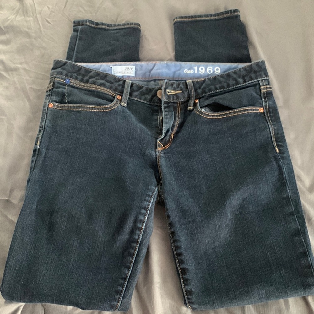 Gap 1969 Always Skinny Dark Rinse Denim Jeans Business Casual Everyday Wear